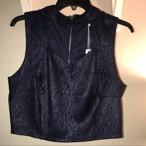 She + Sky Navy Blue Cocktail Top